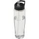 H2O Tempo® 700 ml Sportflasche mit Ausgussdeckel - transparent/schwarz
