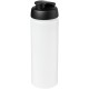 Baseline® Plus grip 750 ml Sportflasche mit Klappdeckel - transparent/schwarz