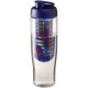 H2O Tempo® 700 ml Sportflasche mit Klappdeckel und Infusor - transparent/blau