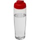 H2O Tempo® 700 ml Sportflasche mit Klappdeckel - transparent/rot