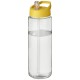 H2O Vibe 850 ml Sportflasche mit Ausgussdeckel - transparent/gelb