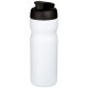 Baseline® Plus 650 ml Sportflasche mit Klappdeckel- weiss/schwarz