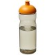 H2O Eco 650 ml Sportflasche mit Stülpdeckel- kohle/orange
