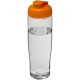 H2O Tempo® 700 ml Sportflasche mit Klappdeckel - transparent/orange