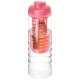H2O Treble 750 ml Flasche mit Klappdeckel und Infusor- transparent/rosa