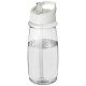 H2O Pulse 600 ml Sportflasche mit Ausgussdeckel - transparent/weiss