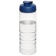 H2O Treble 750 ml Sportflasche mit Klappdeckel- transparent/blau