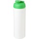 Baseline® Plus grip 750 ml Sportflasche mit Klappdeckel - weiss/grün