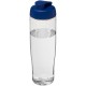H2O Tempo® 700 ml Sportflasche mit Klappdeckel - transparent/blau