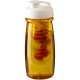 H2O Pulse® 600 ml Sportflasche mit Klappdeckel und Infusor - gelb/weiss