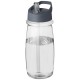 H2O Pulse 600 ml Sportflasche mit Ausgussdeckel - transparent/storm grey