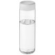 H2O Vibe 850 ml Sportflasche mit Drehdeckel - transparent/weiss