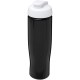 H2O Tempo® 700 ml Sportflasche mit Klappdeckel - schwarz/weiss