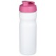 Baseline® Plus 650 ml Sportflasche mit Klappdeckel- weiss/rosa