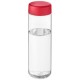H2O Vibe 850 ml Sportflasche mit Drehdeckel - transparent/rot