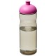 H2O Eco 650 ml Sportflasche mit Stülpdeckel- kohle/magenta