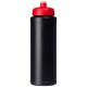 Baseline® Plus 750 ml Flasche mit Sportdeckel- schwarz/rot