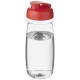 H2O Pulse® 600 ml Sportflasche mit Klappdeckel - transparent/rot