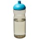 H2O Eco 650 ml Sportflasche mit Stülpdeckel- kohle/aquablau