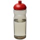 H2O Eco 650 ml Sportflasche mit Stülpdeckel- kohle/rot