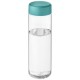 H2O Vibe 850 ml Sportflasche mit Drehdeckel - transparent/aquablau