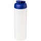 Baseline® Plus grip 750 ml Sportflasche mit Klappdeckel - transparent/blau