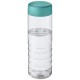 H2O Treble 750 ml Flasche mit Drehdeckel - transparent/aquablau