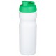 Baseline® Plus 650 ml Sportflasche mit Klappdeckel- weiss/grün