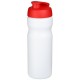 Baseline® Plus 650 ml Sportflasche mit Klappdeckel- weiss/rot