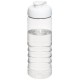 H2O Treble 750 ml Sportflasche mit Klappdeckel- transparent/weiss