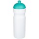 Baseline® Plus 650 ml Sportflasche mit Kuppeldeckel- weiss/aquablau
