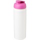 Baseline® Plus grip 750 ml Sportflasche mit Klappdeckel - weiss/rosa
