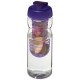 H2O Base® 650 ml Sportflasche mit Klappdeckel und Infusor- transparent/lila