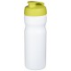 Baseline® Plus 650 ml Sportflasche mit Klappdeckel- weiss/limone