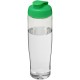 H2O Tempo® 700 ml Sportflasche mit Klappdeckel - transparent/grün