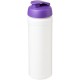 Baseline® Plus grip 750 ml Sportflasche mit Klappdeckel - weiss/lila