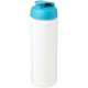Baseline® Plus grip 750 ml Sportflasche mit Klappdeckel - weiss/türkis