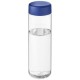 H2O Vibe 850 ml Sportflasche mit Drehdeckel - transparent/blau
