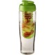 H2O Tempo® 700 ml Sportflasche mit Klappdeckel und Infusor - transparent/limone
