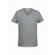 V-Shirt Stretch-grau meliert