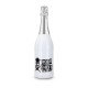 Sekt Cuvée - Flasche weiß-lackiert - Kapselfarbe Silber, 0,75 l