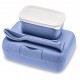 CANDY READY Lunchbox-Set + Besteck-Set organic blue