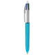 BIC® 4 Colours Shine Kugelschreiber,weiß/blaumetallic