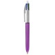 BIC® 4 Colours Shine Kugelschreiber,weiß/lilametallic