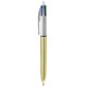 BIC® 4 Colours Shine Kugelschreiber,weiß/gold