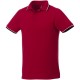 Fairfield Poloshirt mit weißem Rand für Herren - rot/navy/weiss