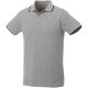 Fairfield Poloshirt mit weißem Rand für Herren - grau meliert/navy/weiss