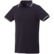 Fairfield Poloshirt mit weißem Rand für Herren - navy/grau meliert/weiss
