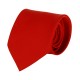 Krawatte, 100% Polyester Satin, uni, glänzend - rot