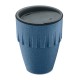 Becher Cappuccino 300ml mit Deckel CONNECT - organic deep blue